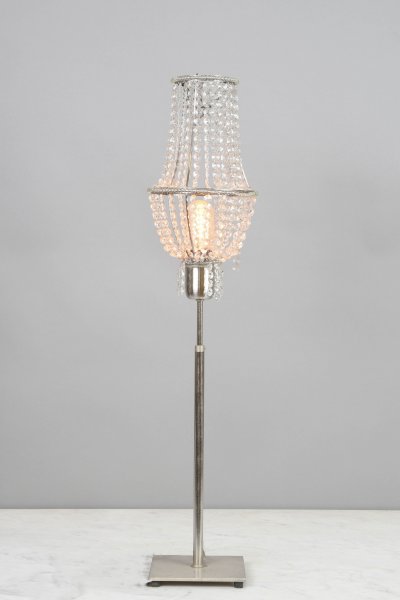 Beaded Basket Halogen Silver Table Lamp Crystal Table Lamps Collection City Knickerbocker Lighting Rentals