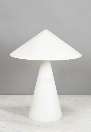 White Glass Table Lamp