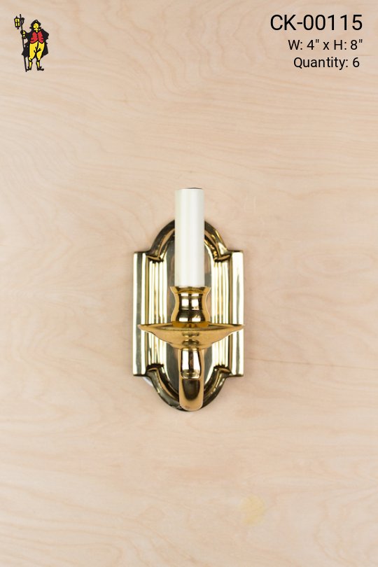 One Light Polished Brass Wall Sconce