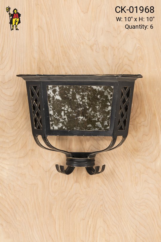 Black Wrought Iron Bowl Sconce