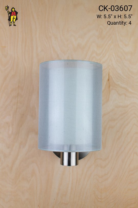 Round Shaded Modern Chrome Wall Sconce