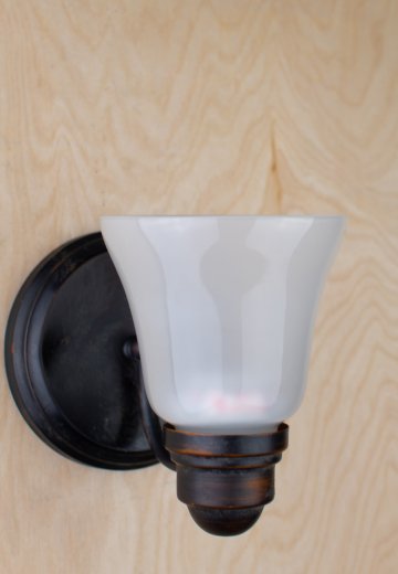 Simple Single Light Wall Sconce w/Frosted Glass Shade