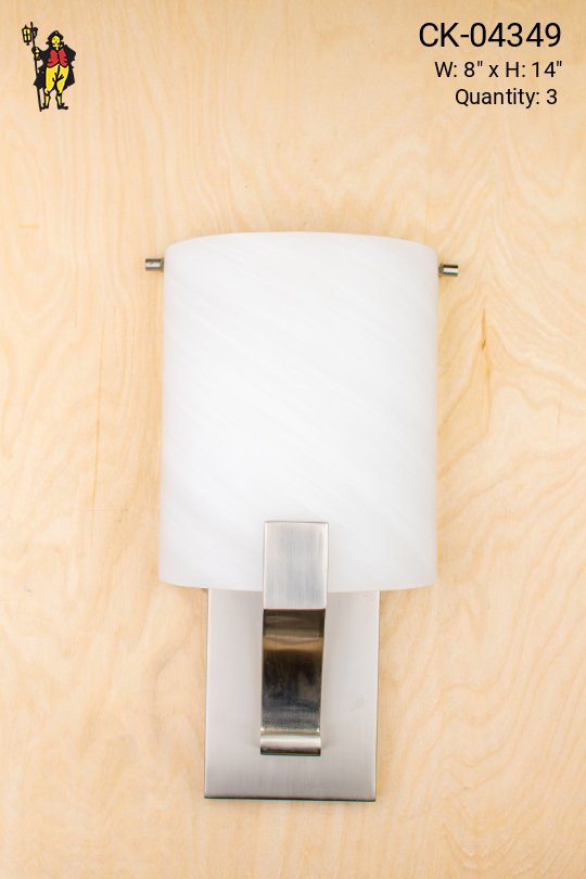 Nickel & Glass Wall Sconce