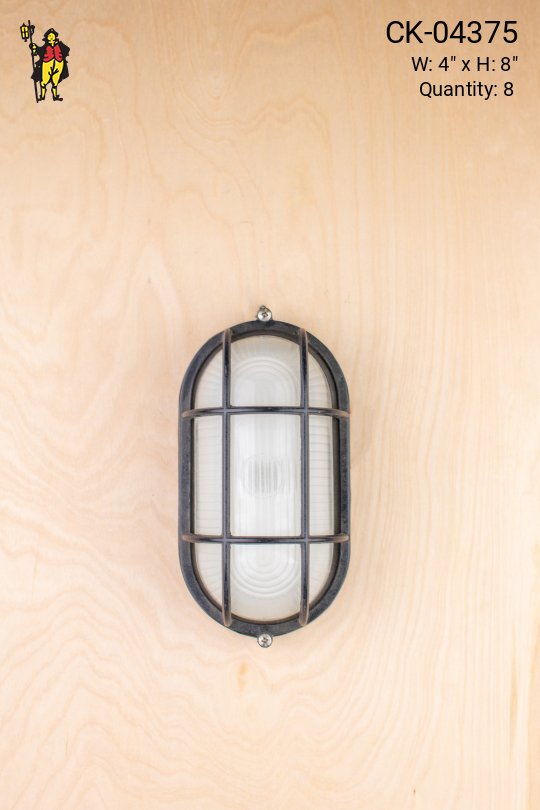 Small Black Plastic Cage Wall Scone