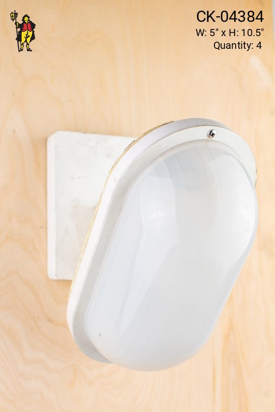 White Plastic Spotlight Wall Sconce