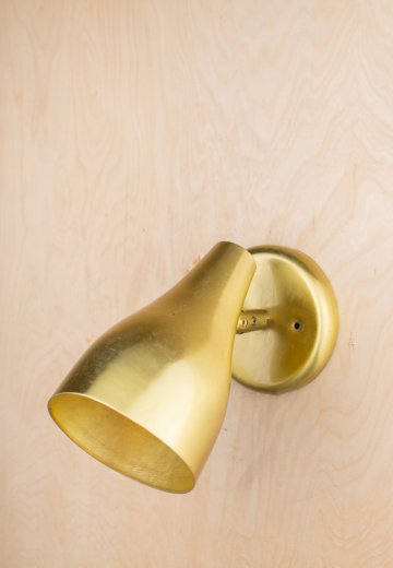 Bullet Reflector Brass Wall Sconce