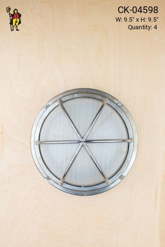Round Silver Cage Wall Sconce