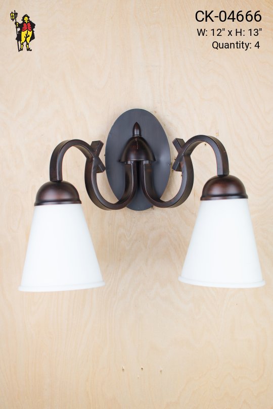 Bronze Two Light Wall Sconce