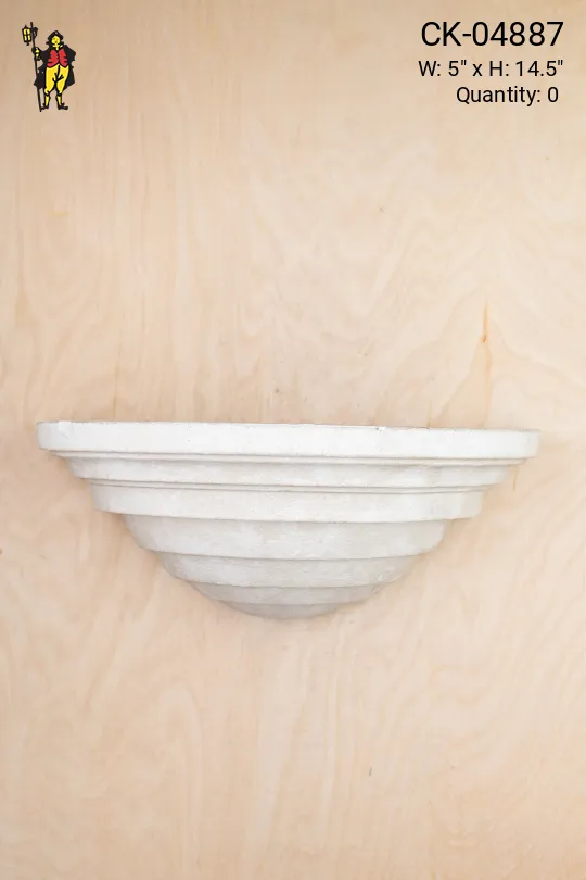 White Ceramic Ring Pocket Sconce