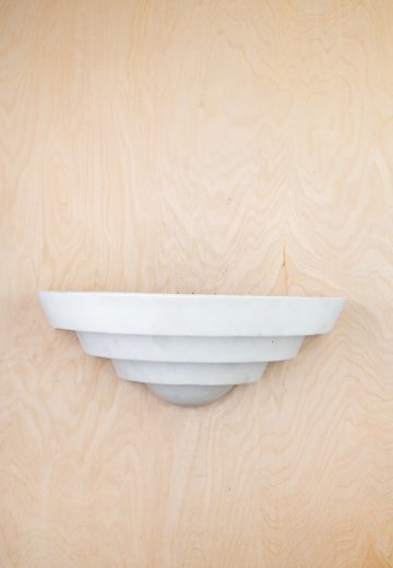 White Ceramic Ring Pocket Sconce