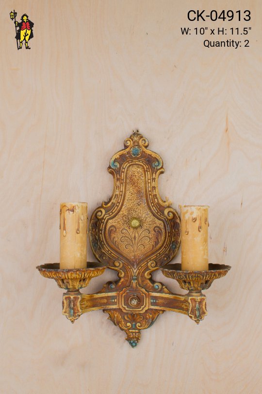 Gothic Two Candle Wall Sconce