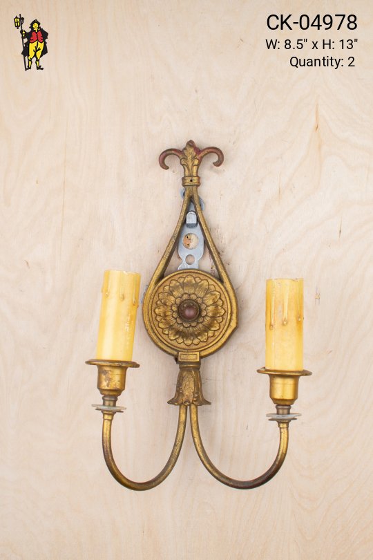 Deco Two Candle Wall Sconce