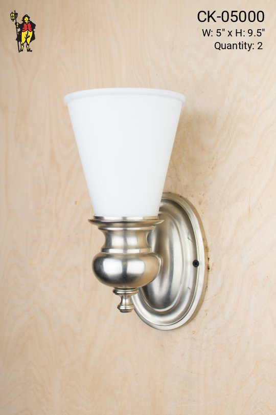 Nickel Single Light Wall Sconce