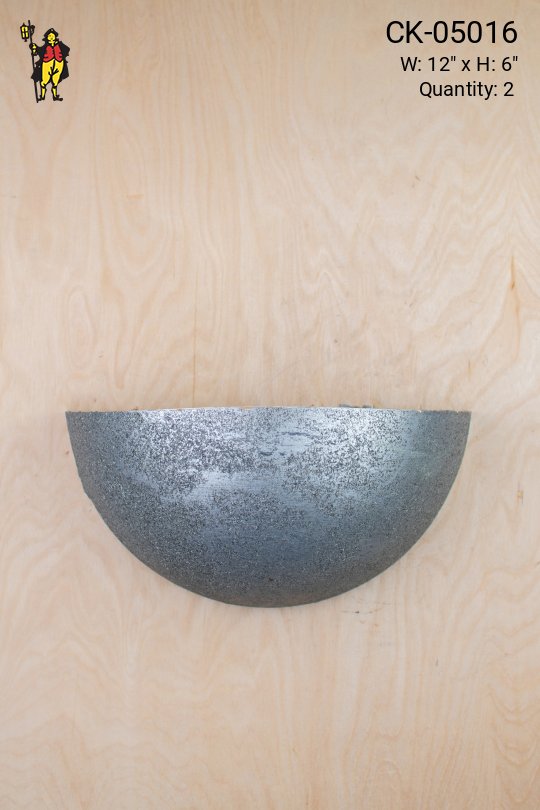 Silver Half Moon Wall Sconce