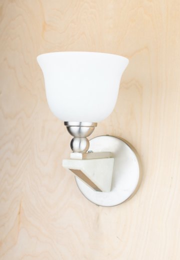 Single Light Polished Nickel Modern Wall Sconce