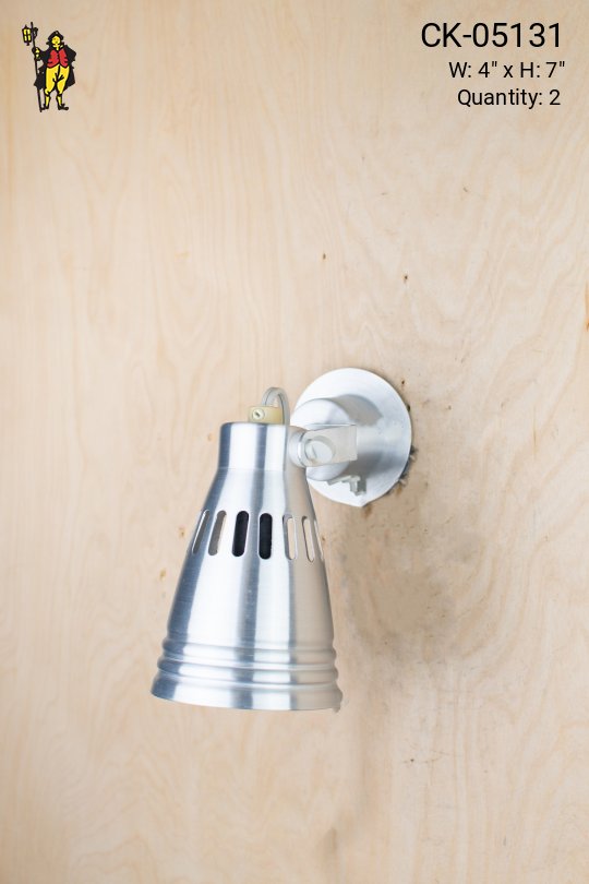 Pierced Polished Silver Spotlight Wall Sconce