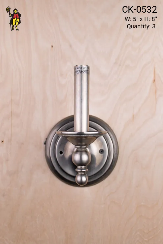 Single Candle Simple Wall Sconce