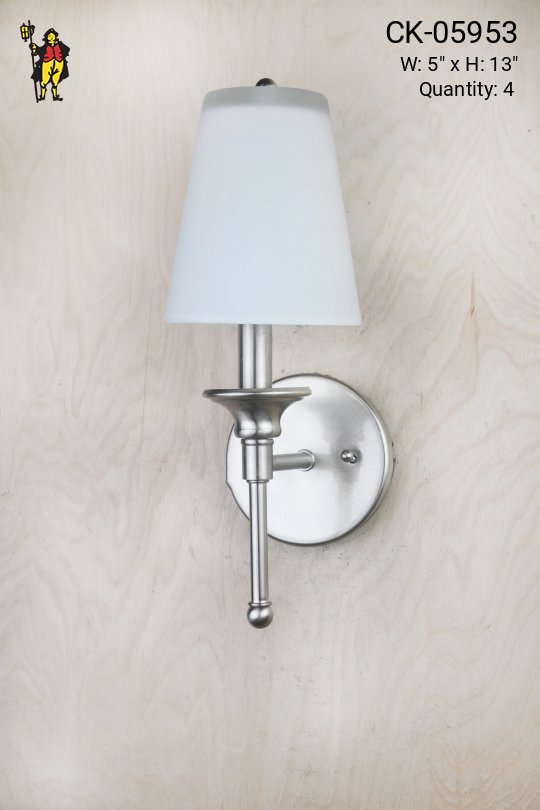 Modern Nickel Single Candle Wall Sconce