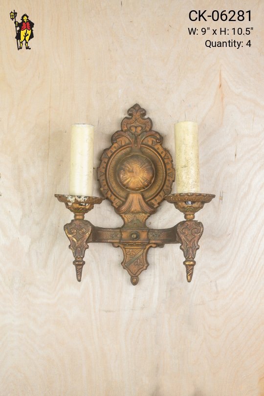 Two Candle Distressed Wall Sconce