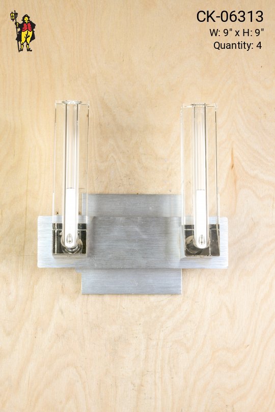 Chrome & Glass Contemporary Wall Sconce