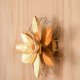 Floral One Light Brass Wall Scone #0