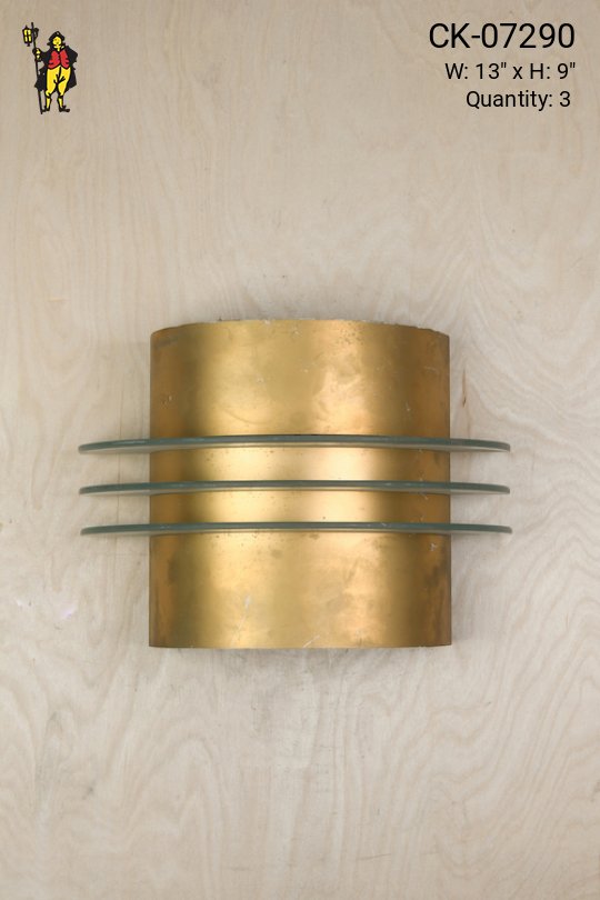 Brass & Glass Post Modern Wall Sconce