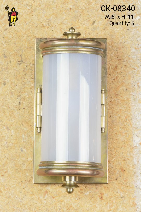 Brass & Rounded Glass Wall Sconce