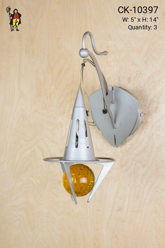 Hanging Claw Wall Sconce w/Amber Ball