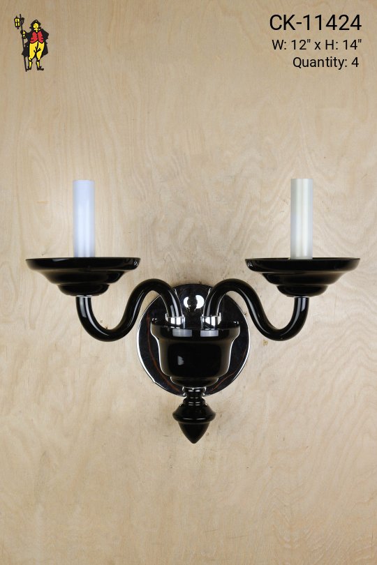Two Candle Modern Wall Sconce