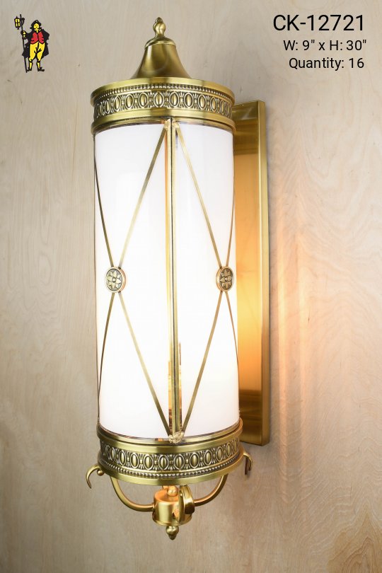 Federal Brass Lantern Wall Sconce