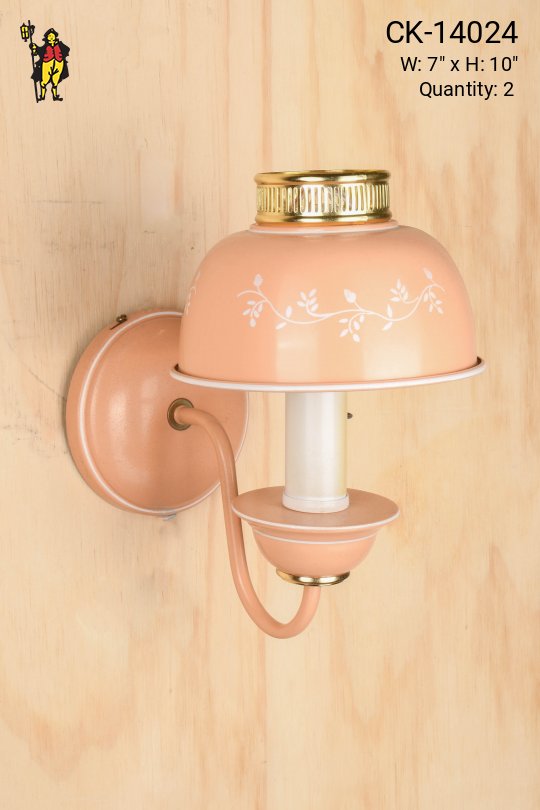 Pink Mid Century Single Light Wall Sconce