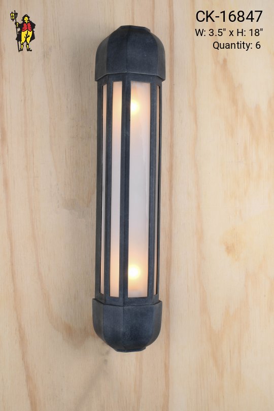 Exterior Linear Frosted Glass Wall Sconce