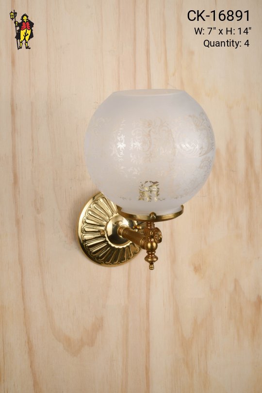 Polished Brass Single Light Victorian Wall Sconce