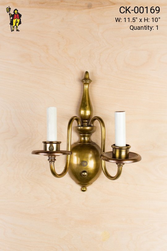 Traditional Two Arm Candle Wall Sconce Wall Lights Collection City Knickerbocker