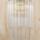Brass & Crystal Two Light Wall Sconce #0