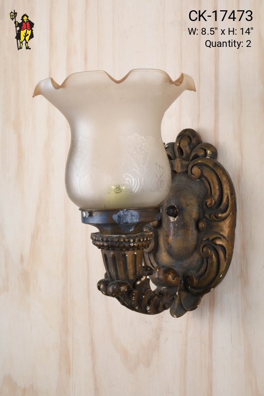 Wooden Arts & Crafts One Light Wall Sconce