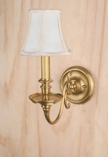 Brass Single Candle Based Wall Sconce