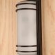 Bronze Curved Frosted Glass Wall Sconce #0