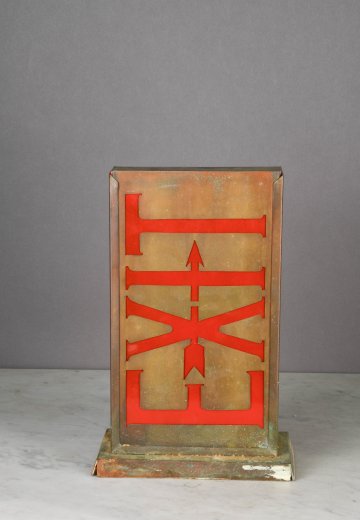 Distressed Metal Vintage Two Sided Wall Mounted Exit Sign