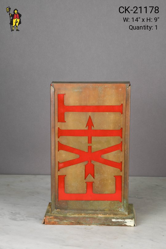 Distressed Metal Vintage Two Sided Wall Mounted Exit Sign