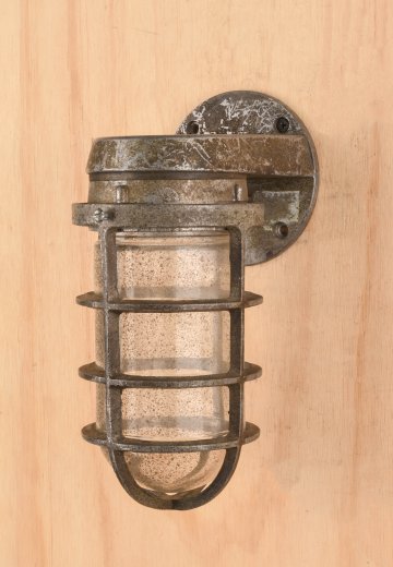Distressed Wall Mounted Vapor Proof Cage Light