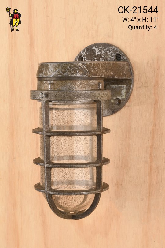 Distressed Wall Mounted Vapor Proof Cage Light