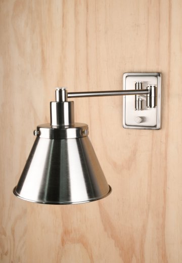 Nickel Swing Arm Wall Sconce