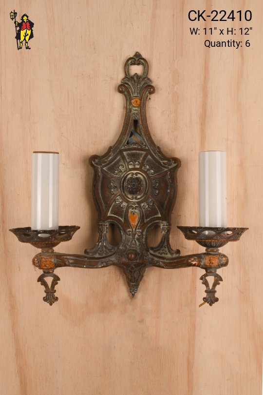 Gothic Two Light Wall Sconce