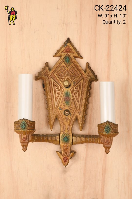 Gothic Two Light Wall Sconce