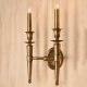 Antique Brass Two Candle Traditional Wall Sconce #0