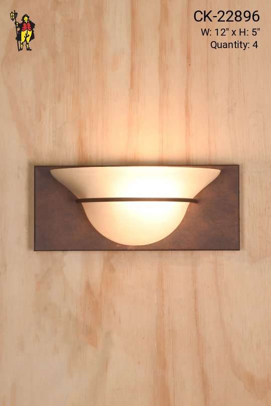 Bronze & Glass Pocket Wall Sconce