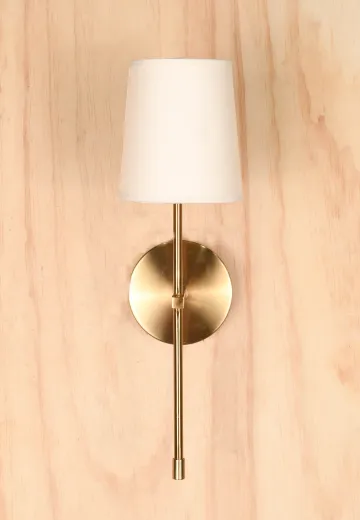 Simple Brass One Light Wall Sconce