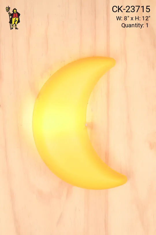 Yellow Plastic Moon Wall Sconce