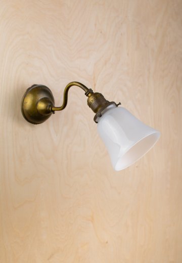 One Light Brass Wall Sconce